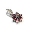 Image 2 : Silver Garnet & Marcasite Pendant (~Size 0) (~length 0 inches), Suggested Retail Value $80