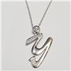 Image 1 : Silver Cubic Zirconia With St Silver Chain Necklace (~Size 0) (~length 0 inches), Suggested Retail V