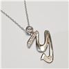Image 2 : Silver Cubic Zirconia With St Silver Chain Necklace (~Size 0) (~length 0 inches), Suggested Retail V