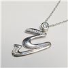 Image 3 : Silver Cubic Zirconia With St Silver Chain Necklace (~Size 0) (~length 0 inches), Suggested Retail V