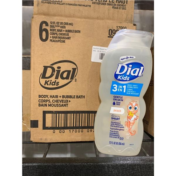 CASE LOT - Dial Kids 3-1 Body / Hair / Bubble Bath 6 x 355ml