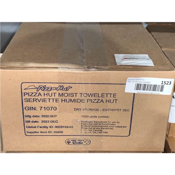 CASE LOT - Pizza Hut Moist Towelette 1000 pieces
