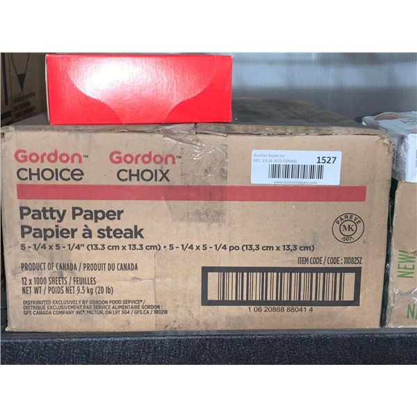 CASE LOT - Gordon Choice Patty Paper 5 1/4" x 5 1/4" Lot of 12 x 1000 sheets