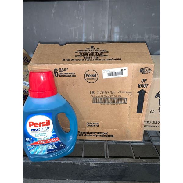 CASE LOT - Persil ProClean Cold water Liquid Laundry detergent 6 x1.18L