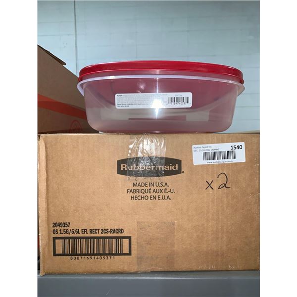 CASE LOT - Rubbermaid 5.6L Rectangular Container box of 2