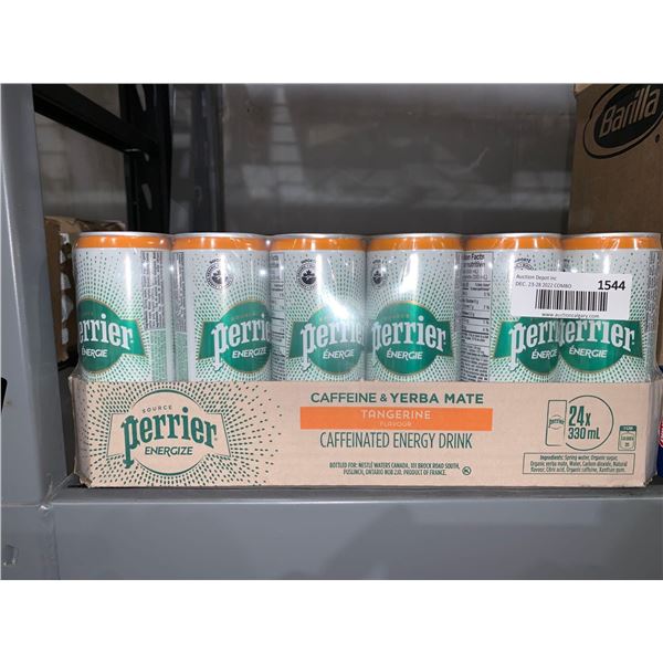 CASE LOT - Perrier Energize Caffeine & Yerba Mate Tangerine Energy Drink 24 x 330ml