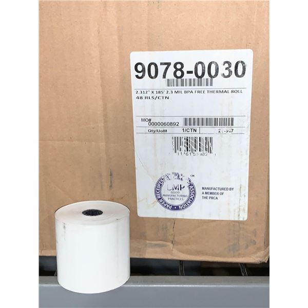 CASE LOT - 2.312" x 185' 2.3 Mil BPA Free Thermal Roll case of 48