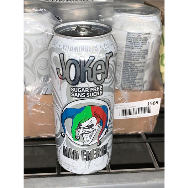 CASE LOT - JOKER Sugar Free Mad Energy Drink 12 x 473ml