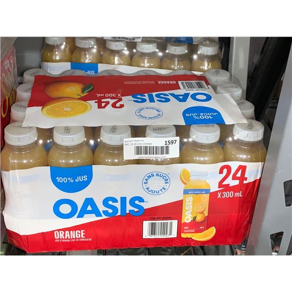 CASE LOT - Oasis 100% Orange Juice 24 x 300ML