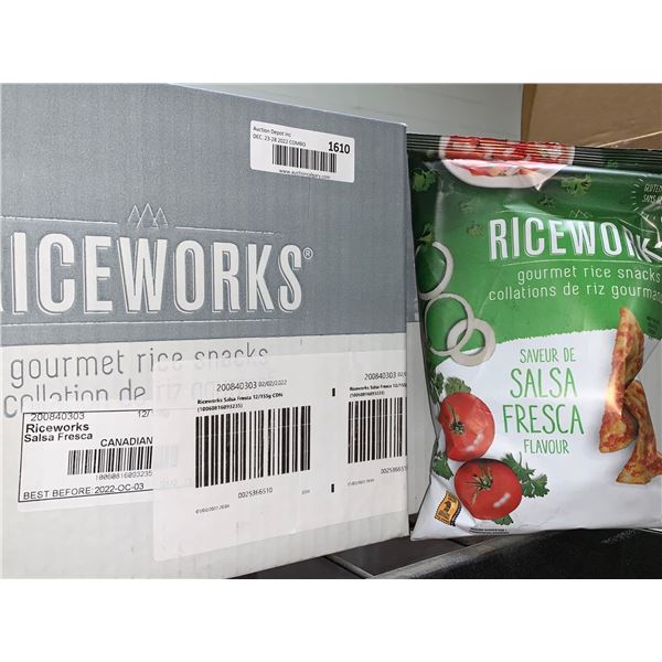 Case Lot - RiceWorks Salsa Fresca rice snack 12 x 155g