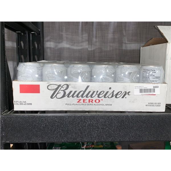 Case Lot - Budweiser ZERO alcohol 24 x 355ml