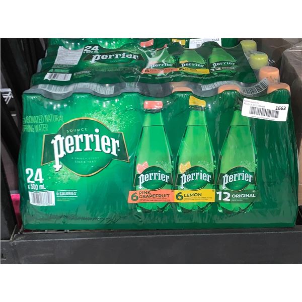 Case Lot - Perrier Carbonated natural spring water 3 flavors 24x500ml