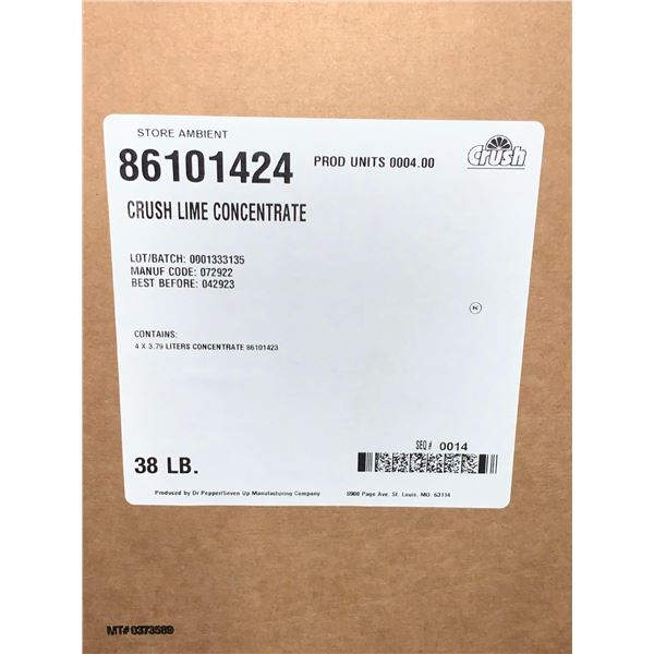 Case Lot - Crush Lime Concentrate 4 x 3.79L