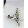 Image 2 : Ladies 10.89 Carat Peridot & Sapphire Marquis cluster Top ring - with certificate valued at $1100.00