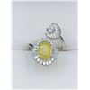 Image 2 : The Sun & Moon Ladies custom .925 Silver Oval Cut Citrine ring
