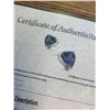 Image 2 : Ladies Purple Amethyst Stud Earring Set, heart cut with certificate of authenticity