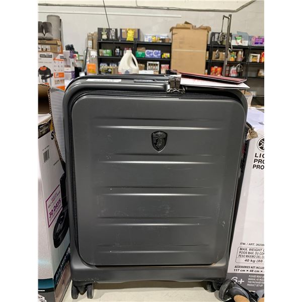 Heys Lightweight Spinner Luggage Color Pewter 21" Style Hatch