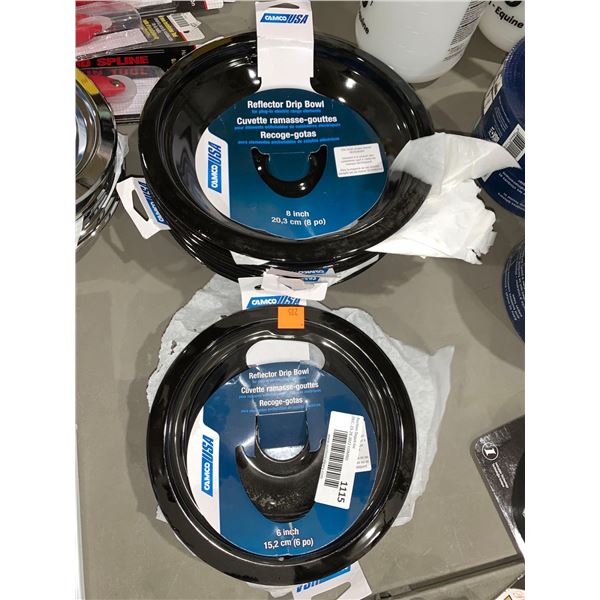 Camco USA Reflector Drip Bowls for Plug in electric range elements 2 x 6" and 6 x 8" inserts