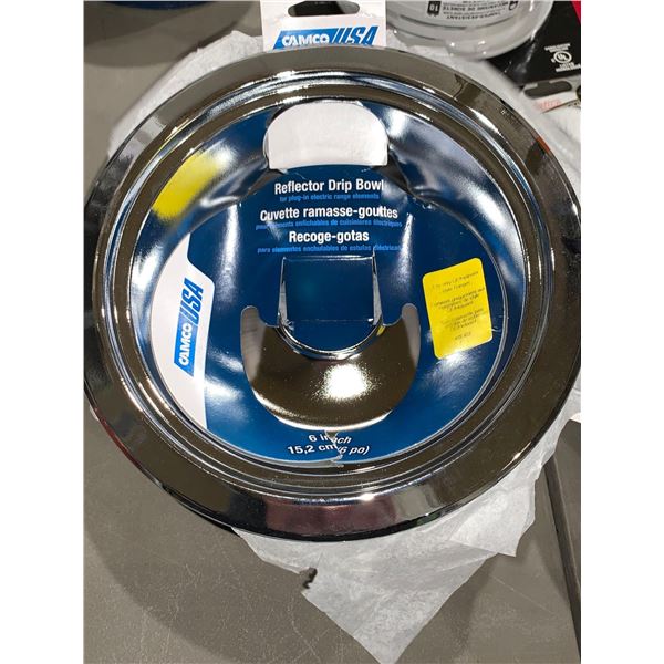 Camco USA Reflector Drip Bowls for Plug in electric range elements 6 x 6" Inserts
