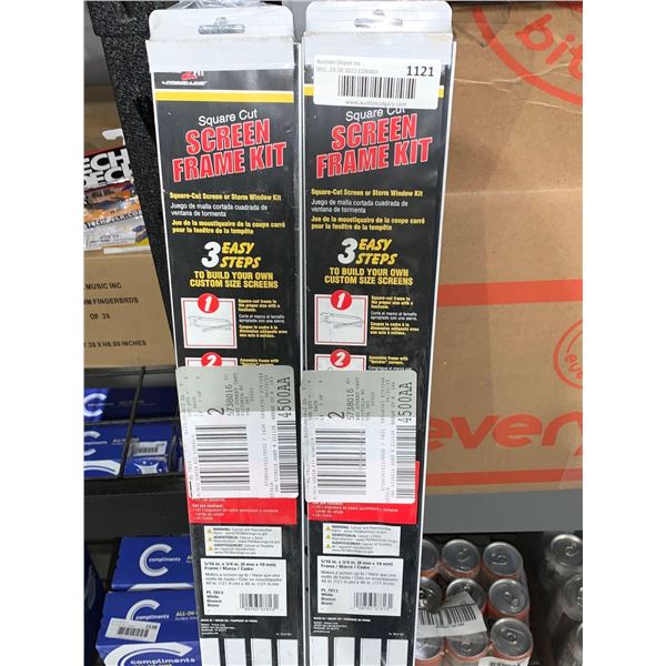 Made 2 Fit Square Cut Screen Frame Kit 5/16" x 3/4" makes screen up to 48"x48" White PL7813 LOT OF 2