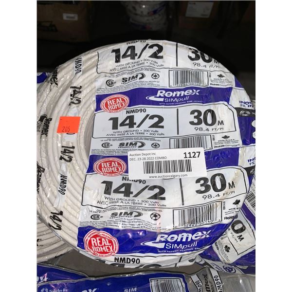 Real Romex NMD90 14/2 with Ground 300Volts 98.4FT/PI Loomex House Wire