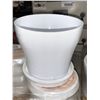 Image 1 : Ceramic White Plant Pots base attached approx 5 1/2" LOT of 8
