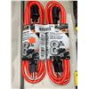 Image 1 : NEW Power Zone Outdoor Cord Medium Duty 8ft  16/3 13amps LOT of 2