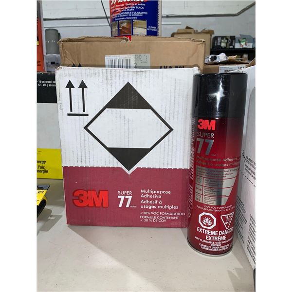 3M Super 77 Multipurpose Adhesive dries quick & clear 6 x 16.7oz