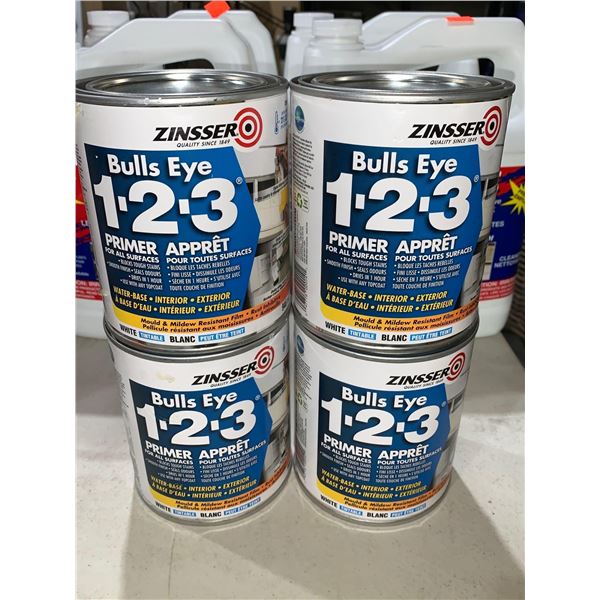 Zinsser Bulls Eye 1-2-3 Primer for All Surfaces water based interior / exterior white tintable Lot o