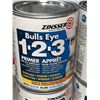 Image 2 : Zinsser Bulls Eye 1-2-3 Primer for All Surfaces water based interior / exterior white tintable Lot o