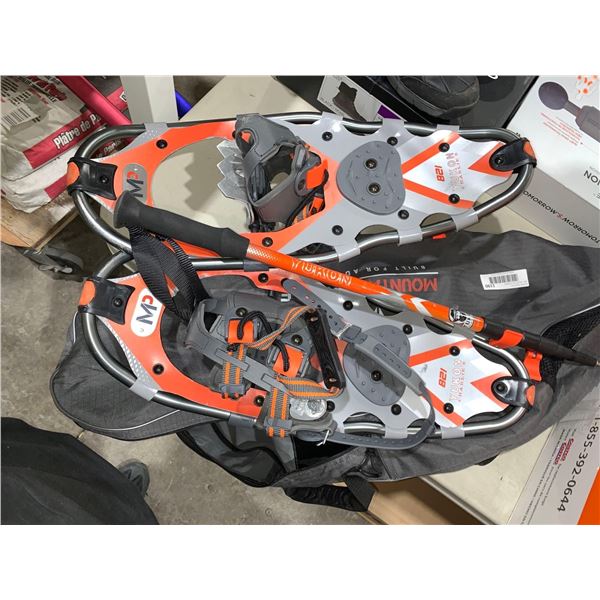 Yukon Charlie's 821 (MP) Mountain Profile Snowshoes w/Poles & Travel Bag 150lb