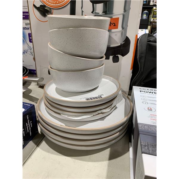 Mikasa Ella Stoneware Dinner Plate, Bread Plate & Bowl Set