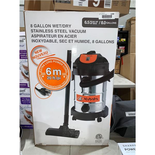 Kubata 8 Gallon Wet/Dry Stainless Steel Vacuum