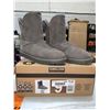 Image 1 : Kirkland Ladies Grey Slip On Slipper Boots Size 9