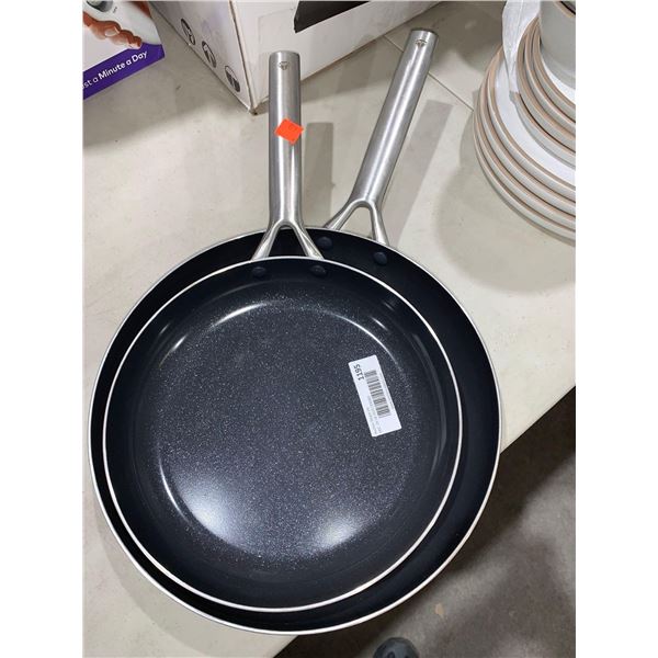 Lot of 2 Blue Diamond Enhanced Ceramic Non-Stick Frying Pans