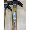Image 2 : Lot of 2 Workpro 16 oz Claw Hammer - with Wooden Handle