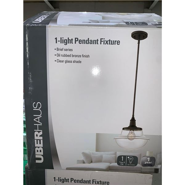 Uberhaus 1-Light Pendant Fixture  oil Rubbed Bronze Finish 12"Wx51.87"L
