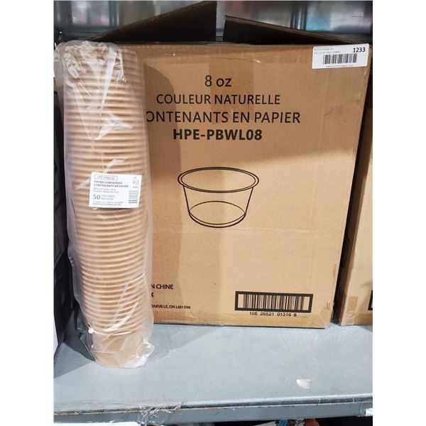 Paper Bowls With Matching Plastic Lids 8oz