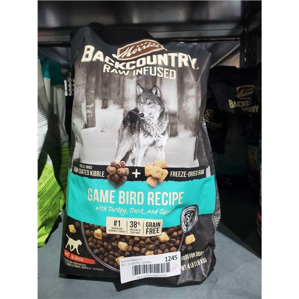 Merrick Backcountry Raw Infused Dog Food Game Bird Recipe 4LBS