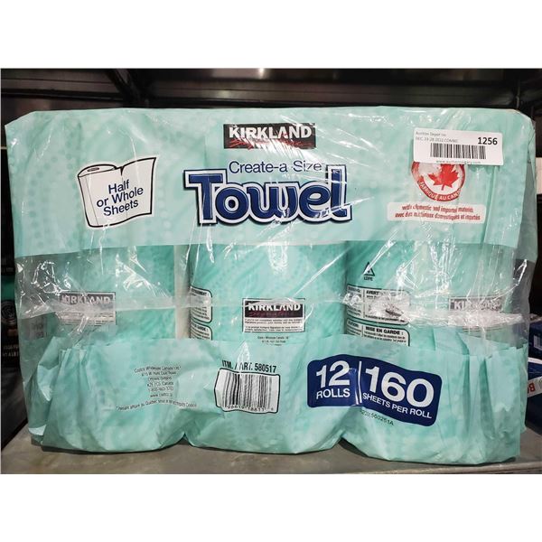 Kirkland Create-a-Size Towel 12 Rolls