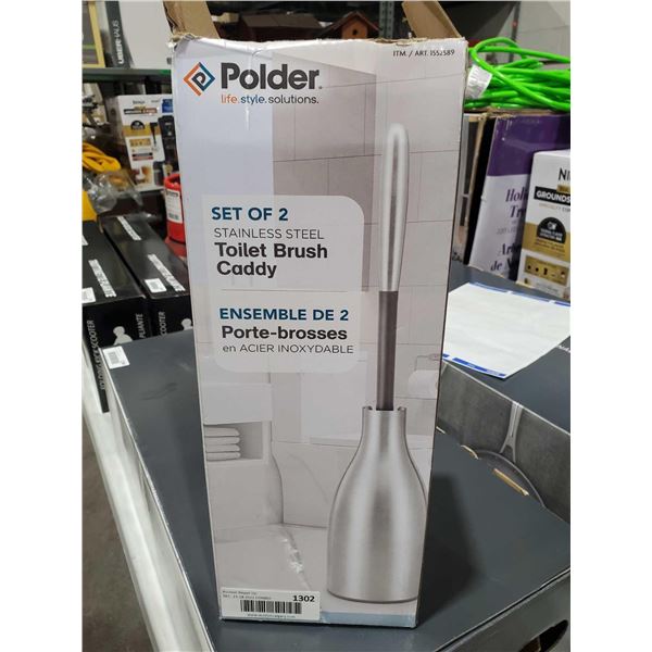 Polder Set Of 2 Toilet Brush Caddy