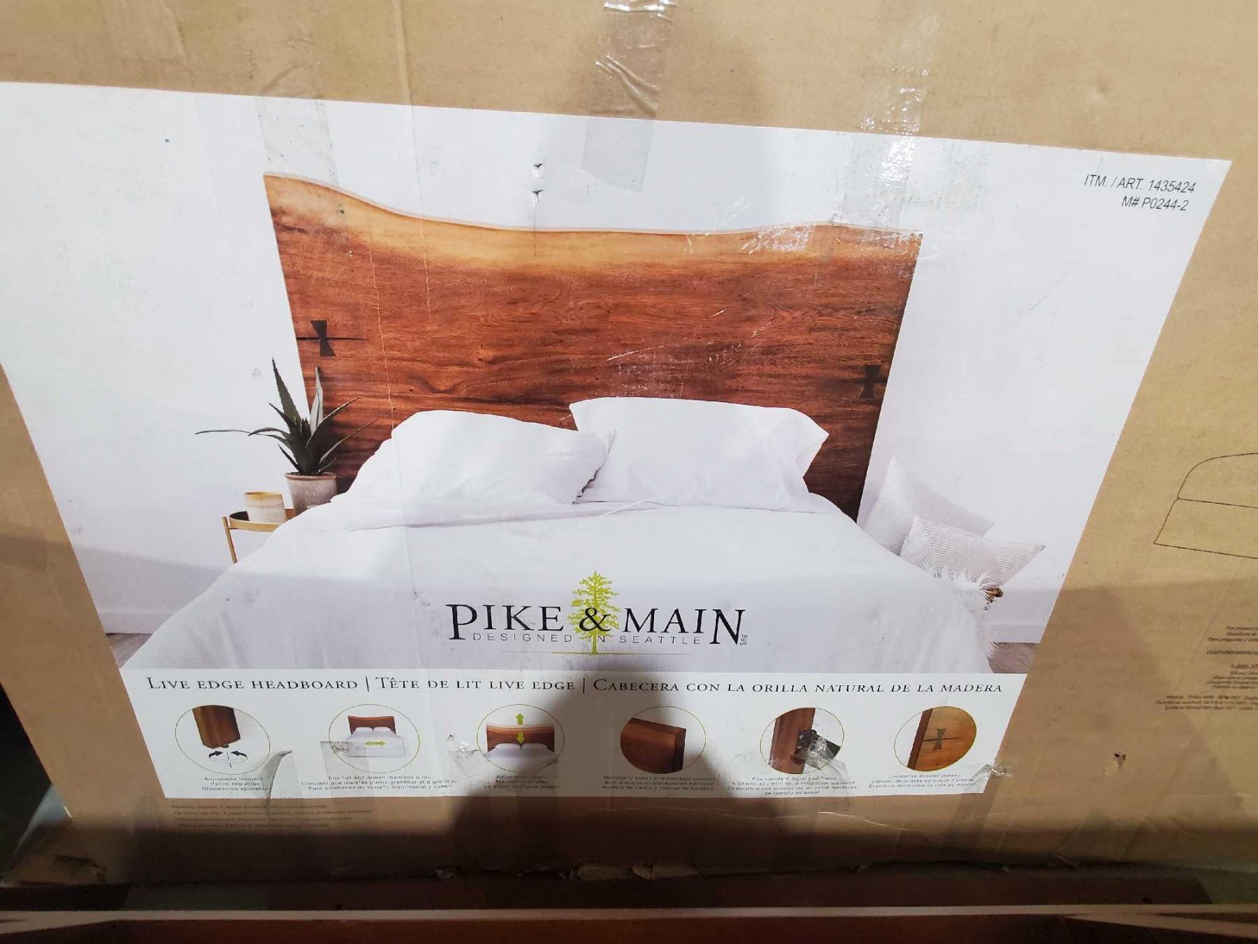 Pike And Main Live Edge Headboard