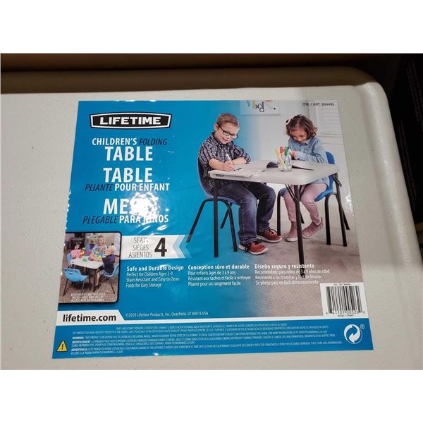 Lifetime Childrens Folding Table Seats 4
