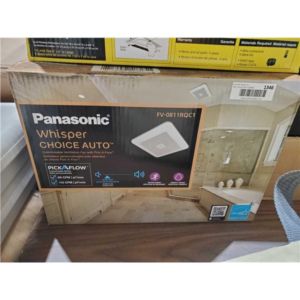 Panasonic Whisper Choice Auto Vent