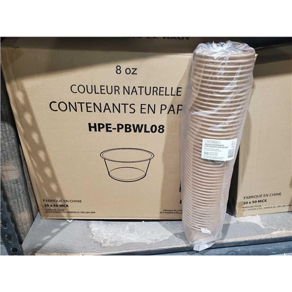 8oz Paper Bowls With Matching Plastic Lids