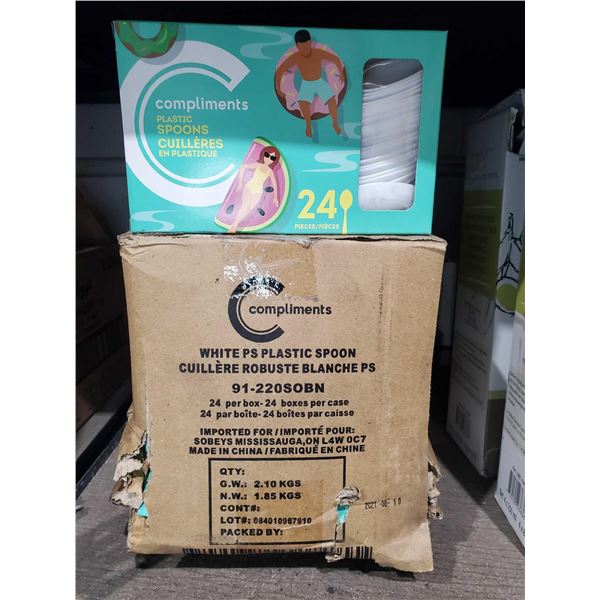 Complements Plastic Spoons 24 Boxes