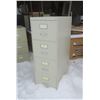 Image 1 : 4 Drawer Metal Filing Cabinet Off-white - 27x19x52H"