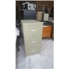 Image 2 : 3 Door Off-White Metal Filing Cabinet - 28x18x41H"