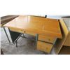 Image 1 : Single Pedestal Metal Frame Desk - 42x30x31H"