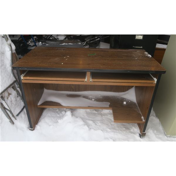 Wood Desk on Rollers - 24x48x32H"